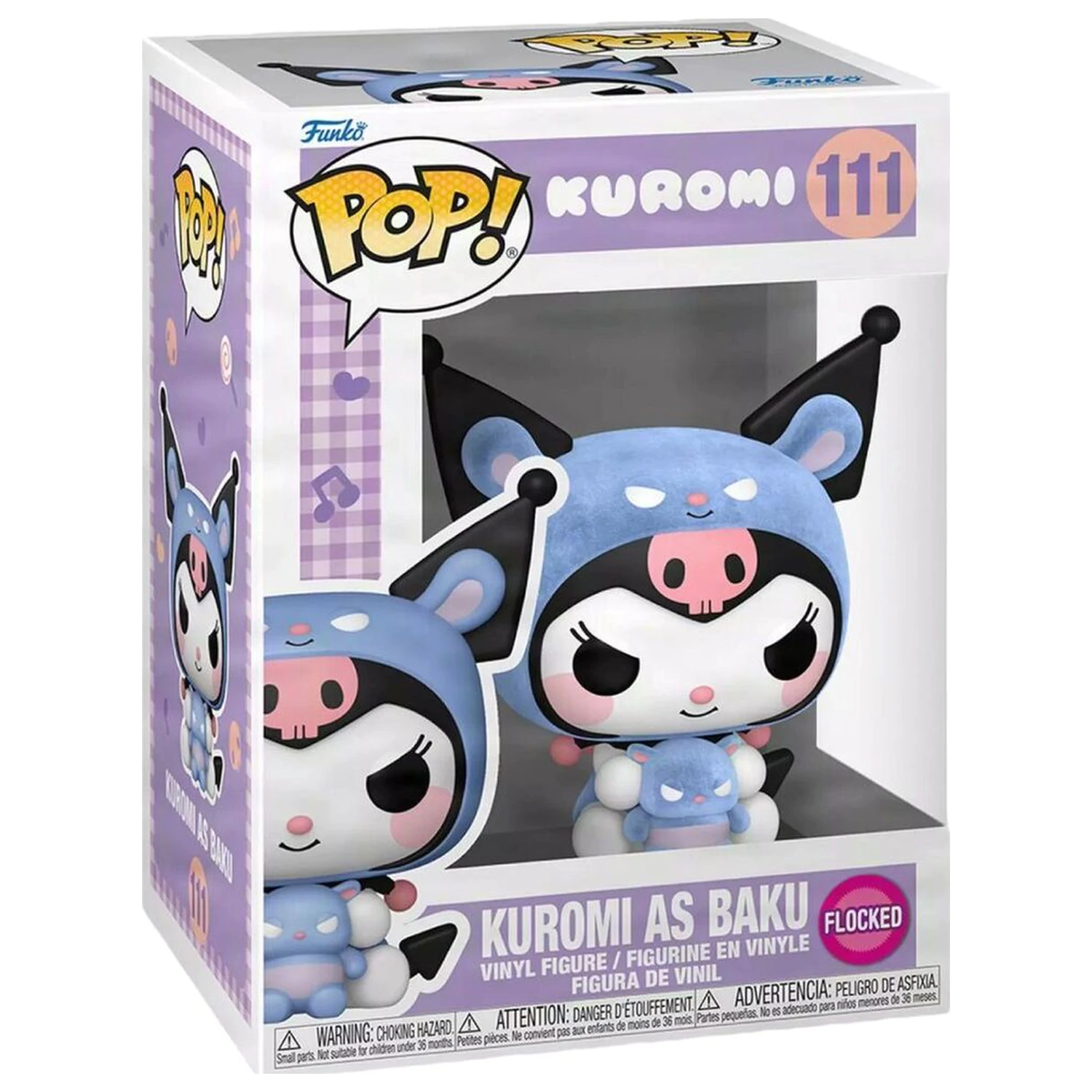 Funko POP figurka Hello Kitty Kuromi As Baku Flocked fotografii produktu