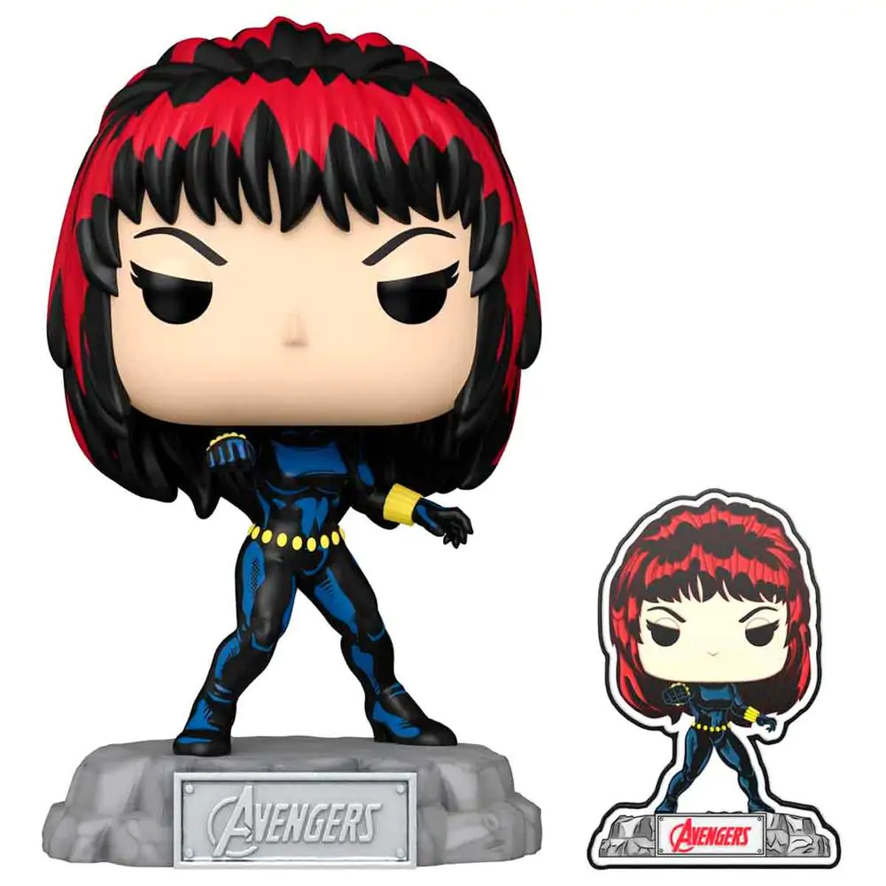 Funko POP figurka Marvel Avengers 60. výročí Comic Black Widow s exkluzivním odznakem fotografii produktu