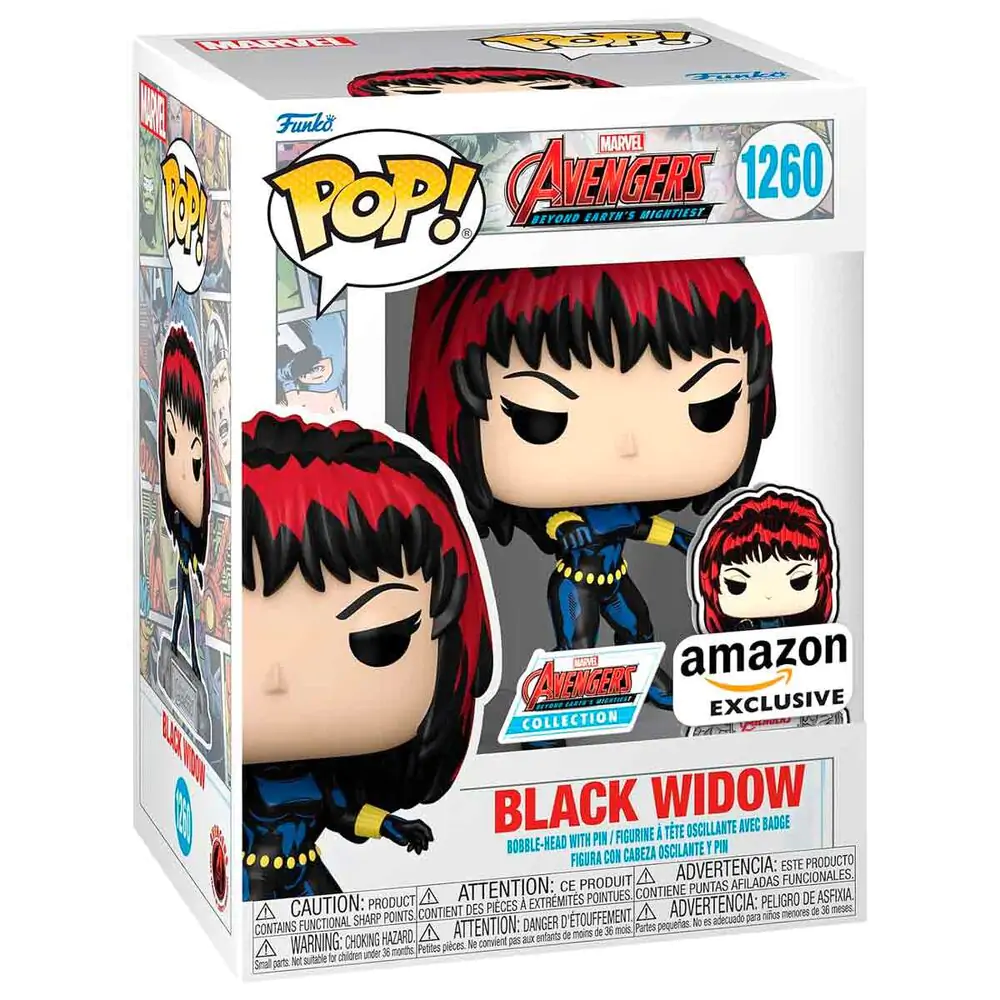 Funko POP figurka Marvel Avengers 60. výročí Comic Black Widow s exkluzivním odznakem fotografii produktu