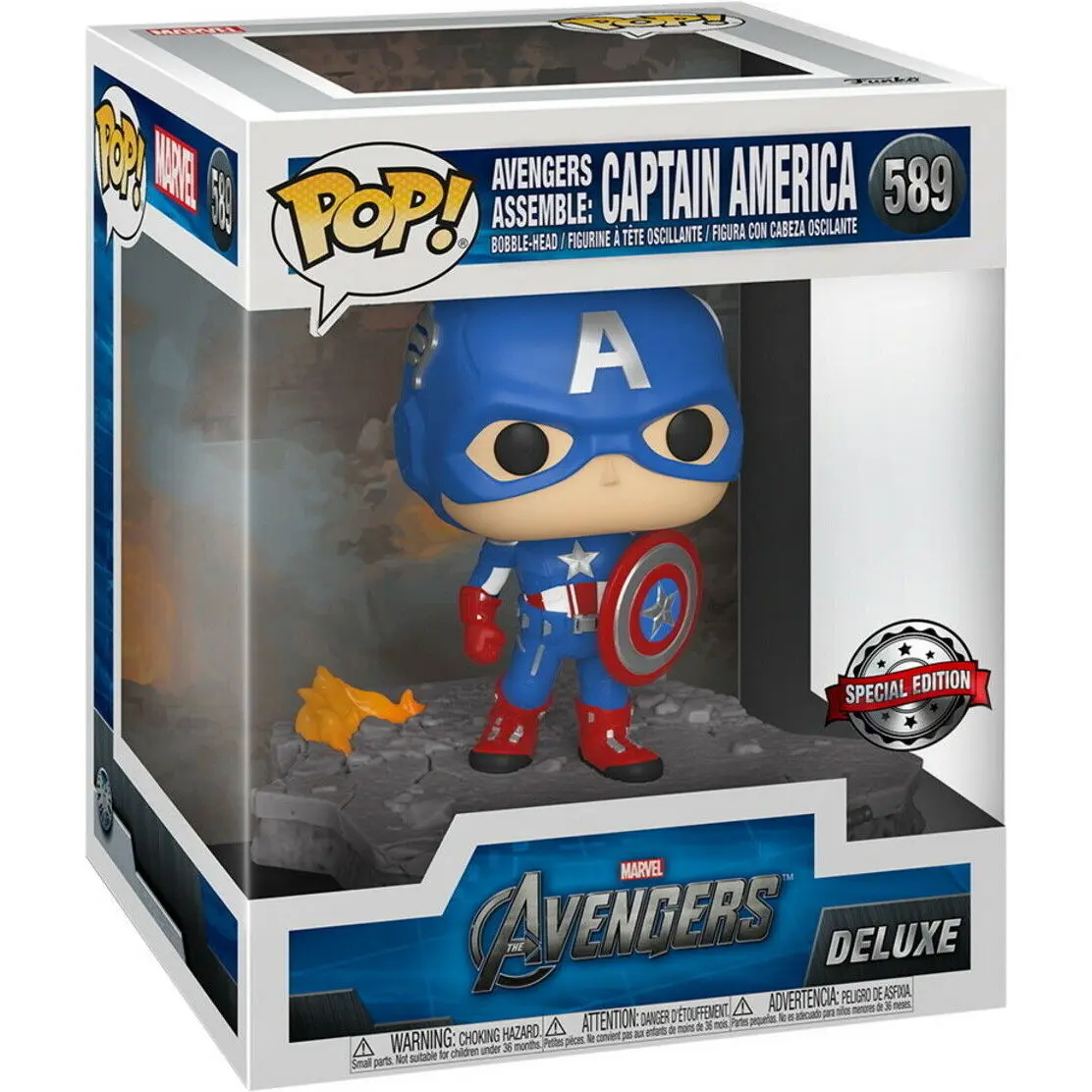 Avengers POP! Deluxe vinylová figurka Captain America (Assemble) 9 cm fotografii produktu