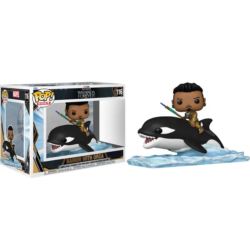 Black Panther: Wakanda Forever POP! Rides Super Deluxe vinylová figurka Namor s Orcou 15 cm fotografii produktu