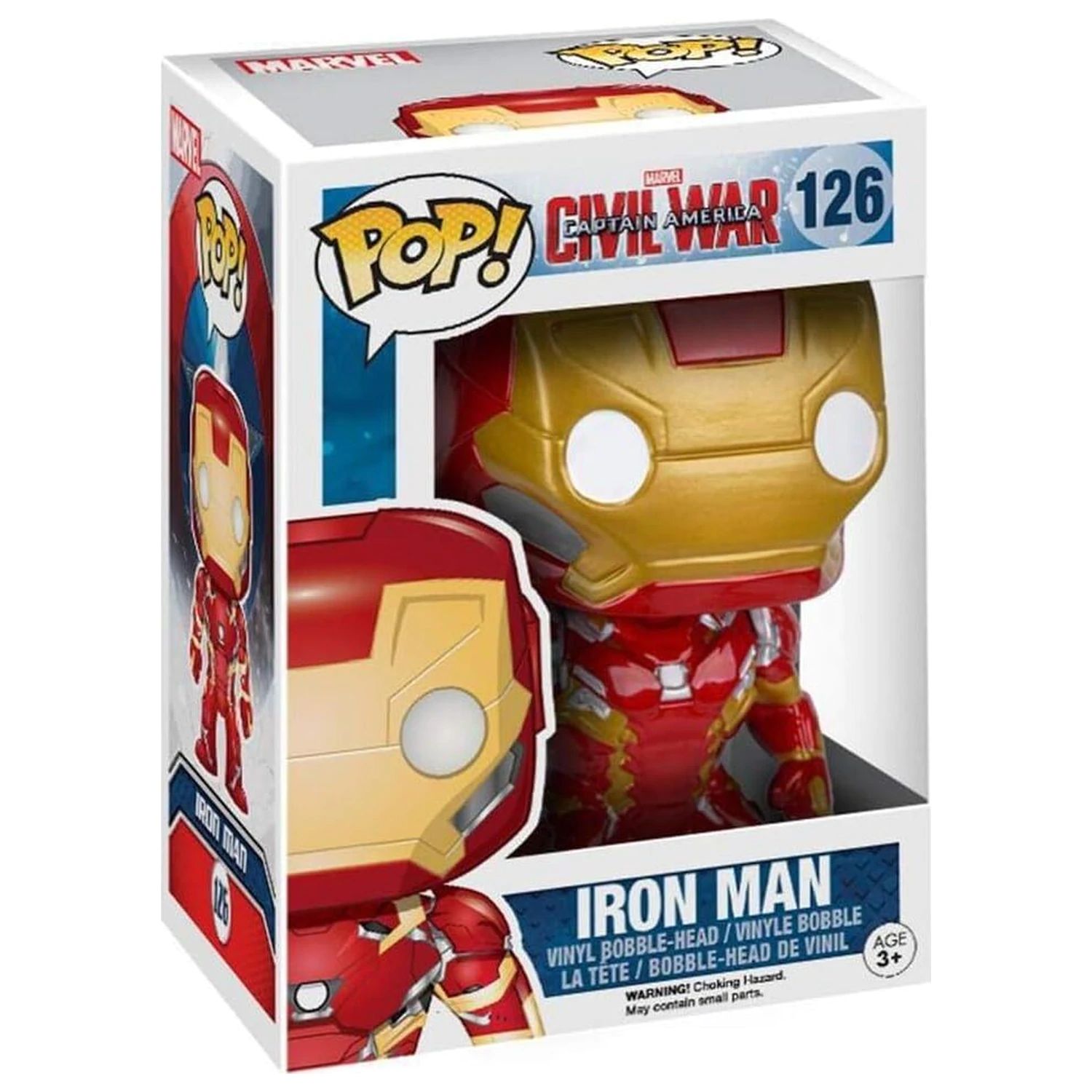 Captain America Civil War POP! Vinylová kývající hlava Iron Man 10 cm fotografii produktu