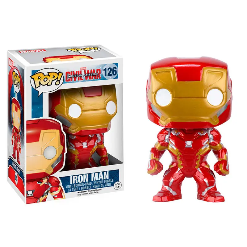 Captain America Civil War POP! Vinylová kývající hlava Iron Man 10 cm fotografii produktu