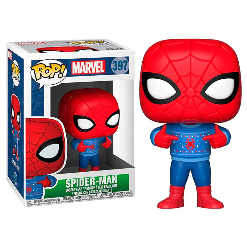 Funko POP figurka Marvel Holiday Spider-Man s ošklivým svetrem fotografii produktu