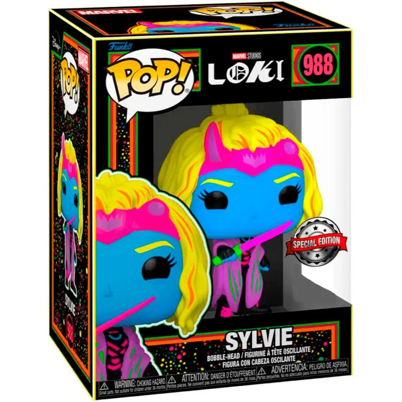 POP figurka Marvel Loki Sylvie Black Light Exclusive fotografii produktu