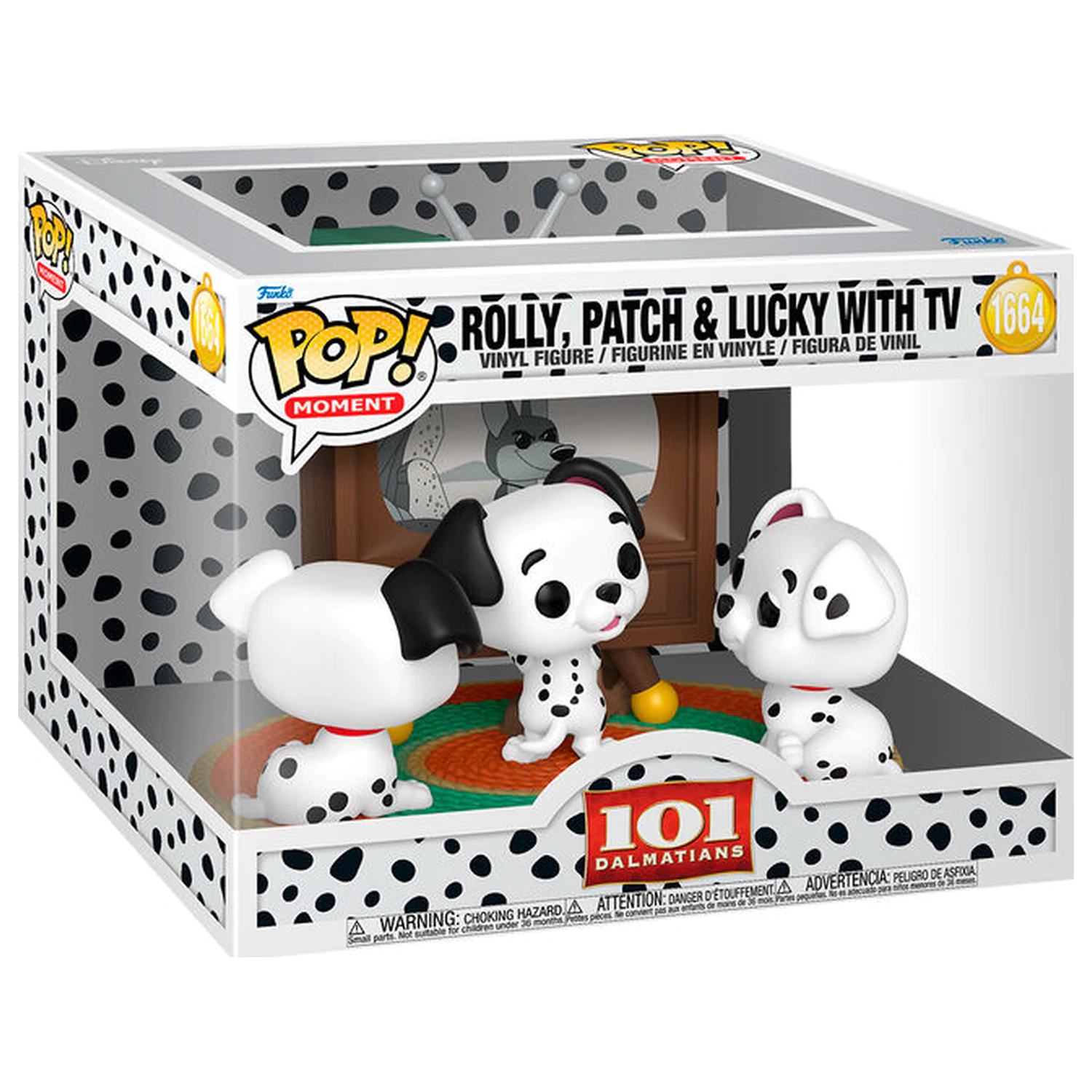 Funko POP figurka Moment Disney 101 Dalmatas Rolly Patch & Lucky with TV fotografii produktu
