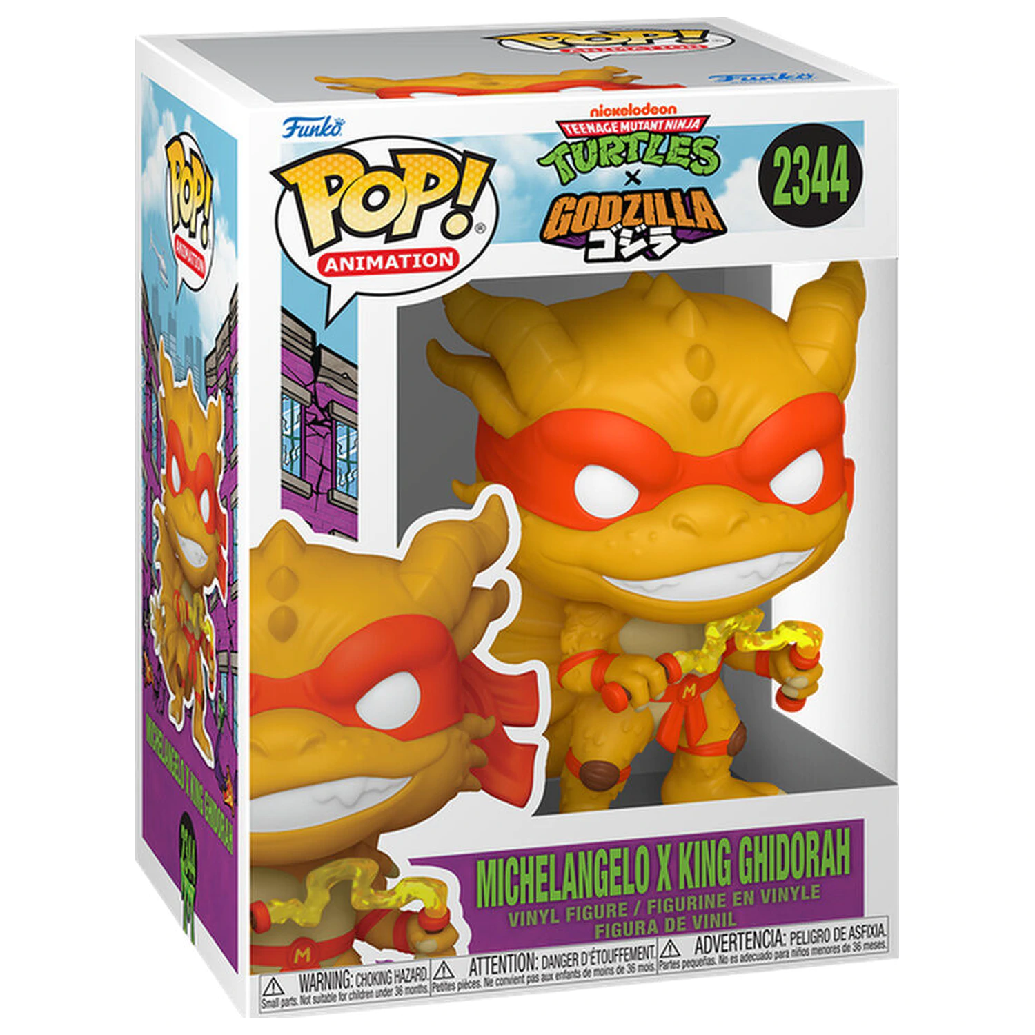 Funko POP figurka Mutant Ninja Turtles x Godzilla- Michelangelo X Ghidorah fotografii produktu