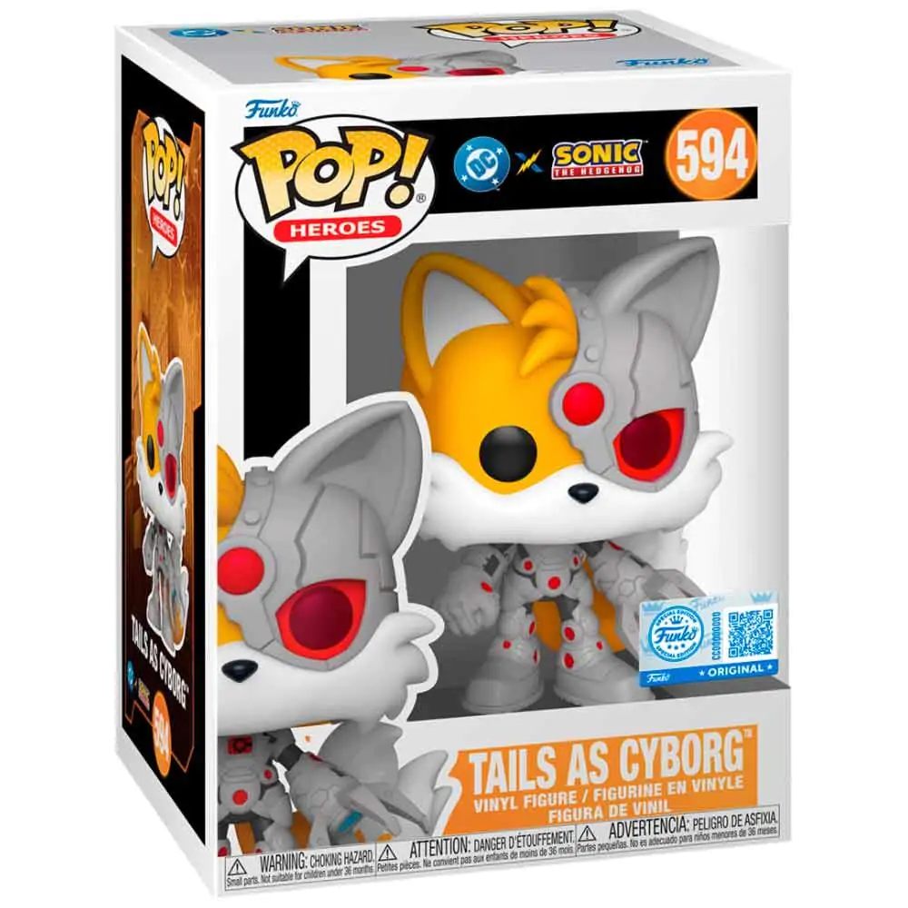 Funko POP figurka Sonic The Hedgehog DC Comics Tails As Cyborg Exclusive fotografii produktu