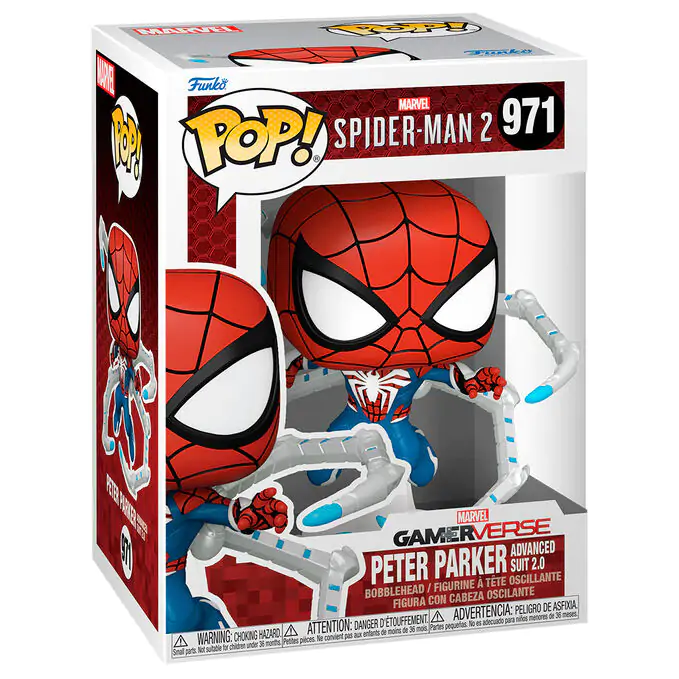 Funko POP figurka Marvel Spiderman 2 Peter Parker Advanced Suit 2.0 fotografii produktu