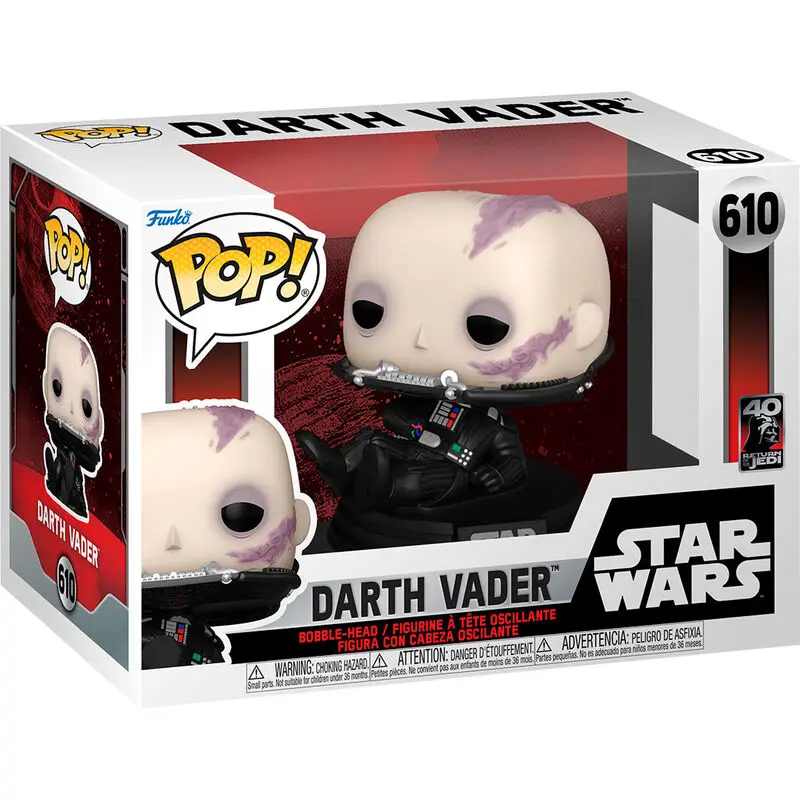 Star Wars Return of the Jedi 40th Anniversary POP! Vinylová figurka Vader (Bez masky) 9 cm fotografii produktu