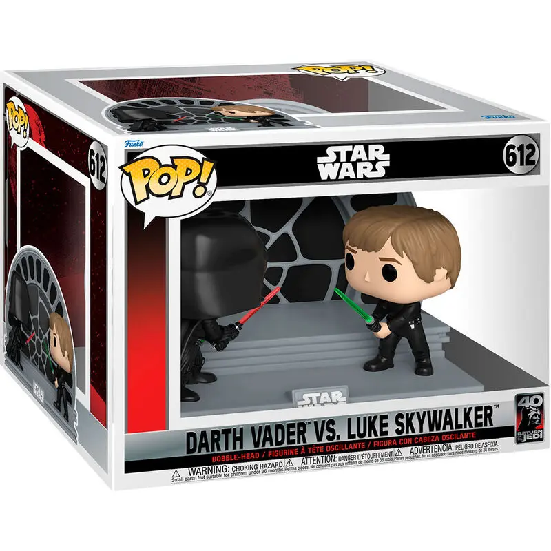 Star Wars Return of the Jedi 40th Anniversary POP Moment! Vinylové Figurky 2-Pack Luke vs Vader 9 cm fotografii produktu