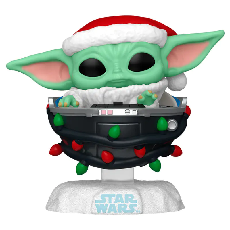 Funko POP figurka Star Wars Grogu se Santa čepicí v kočárku fotografii produktu