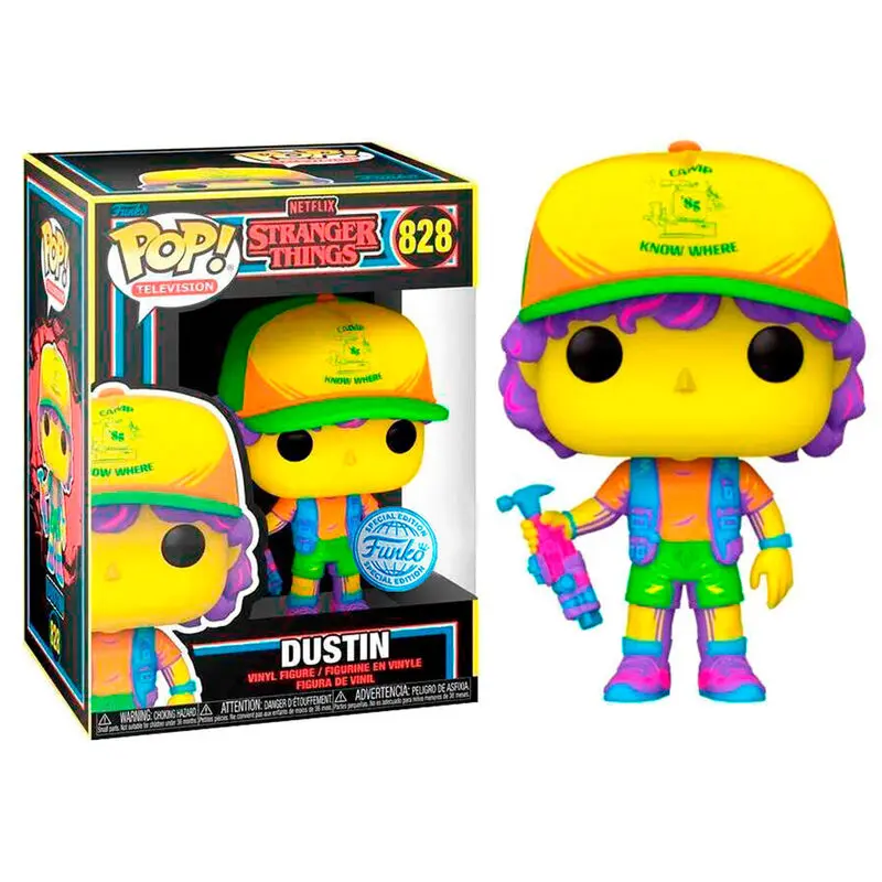 POP figurka Stranger Things Dustin in Beef Black Light Exclusive fotografii produktu