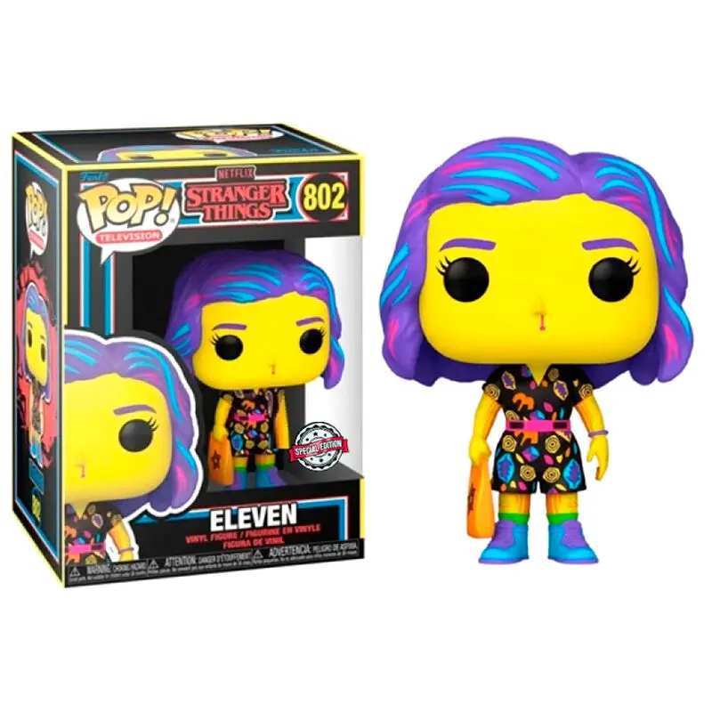 POP figurka Stranger Things Eleven v Mall Outfit Black Light Exclusive fotografii produktu