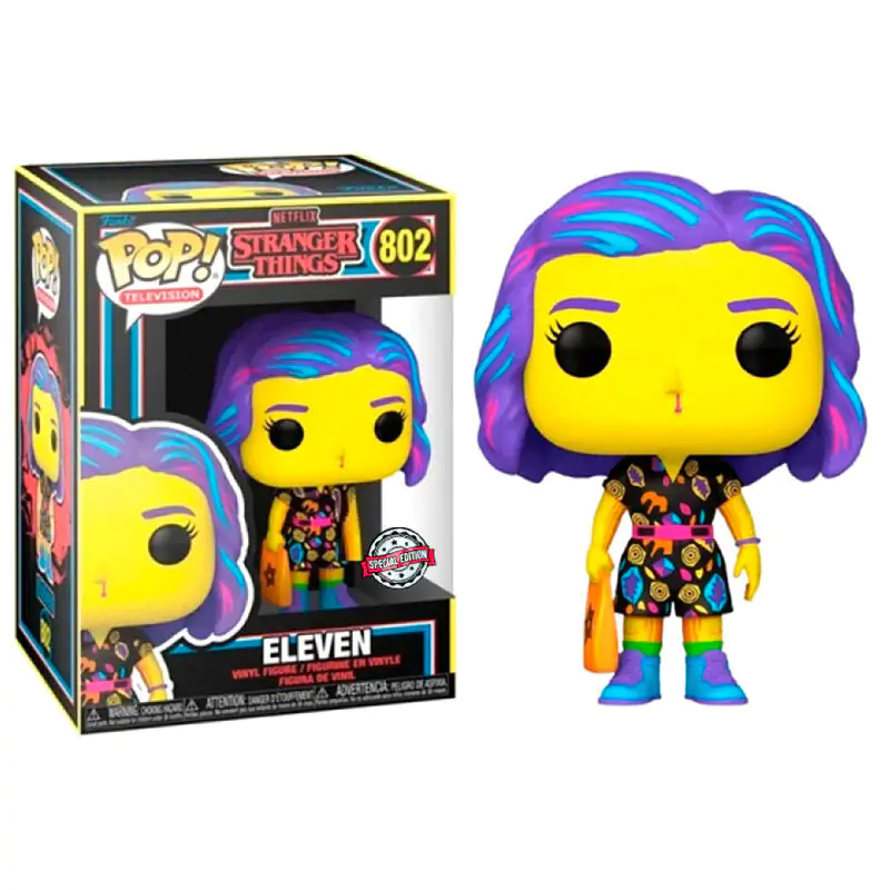 POP figurka Stranger Things Eleven v Mall Outfit Black Light Exclusive fotografii produktu