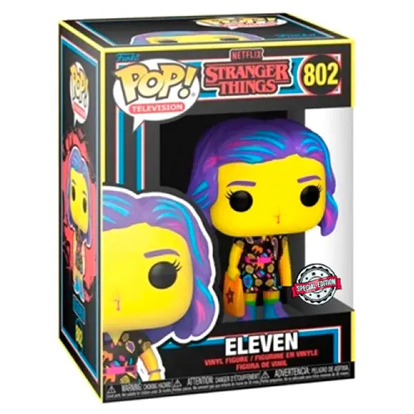 POP figurka Stranger Things Eleven v Mall Outfit Black Light Exclusive fotografii produktu