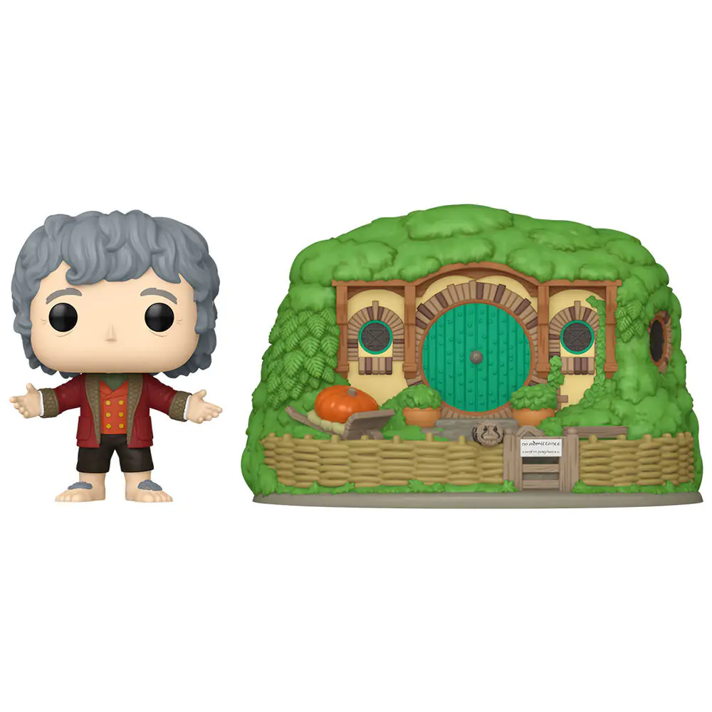 Funko POP figurka Town The Lord of the Rings Bilbo Baggins with Bag-End fotografii produktu