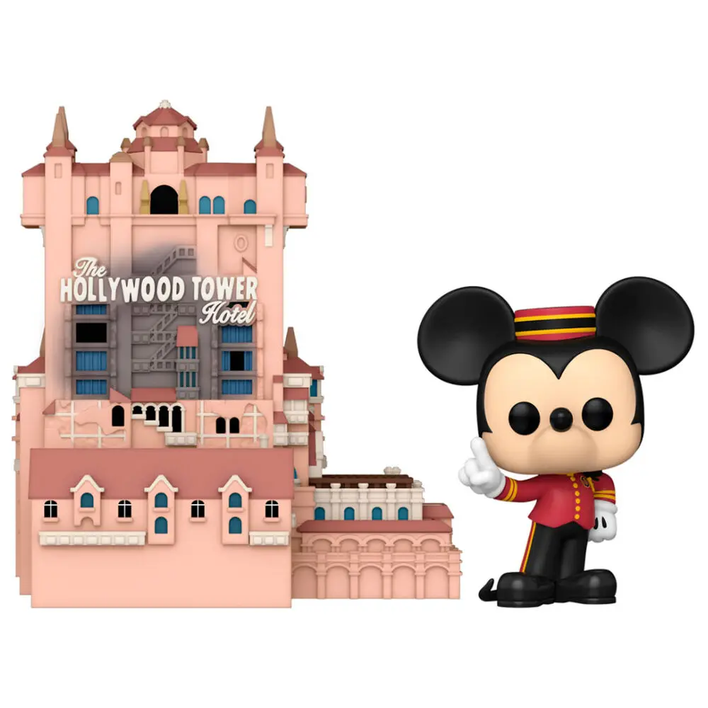 Walt Disney Word 50th Anniversary POP! Town vinylová figurka Hollywood Tower Hotel a Mickey Mouse 9 cm fotografii produktu