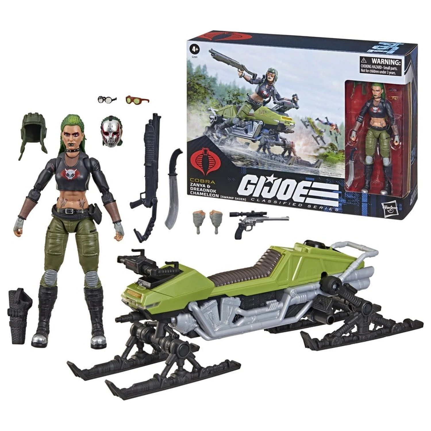 G.I. Joe Classified Series Akční figurka a vozidlo Sada #194 Zanya a Dreadnok Chameleon (Swamp Skier) 15 cm fotografii produktu