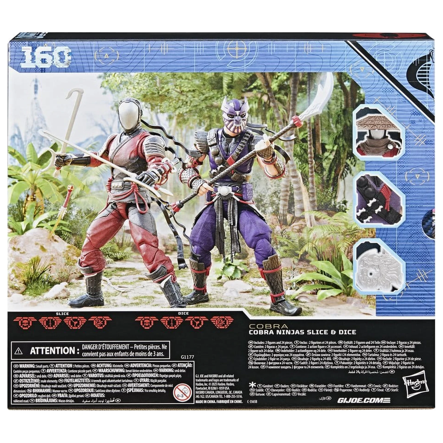 G.I. Joe Classified Series akční figurky 2-pack #160 Cobra Ninjas Slice & Dice 15 cm fotografii produktu
