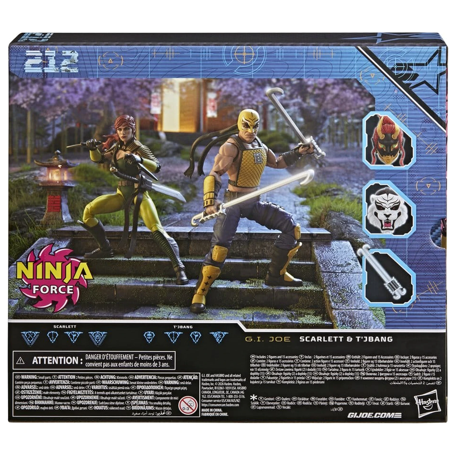 G.I. Joe Classified Series Akční figurka 2-Pack #212 Ninja Force Scarlett & T'Jbang 15 cm fotografii produktu