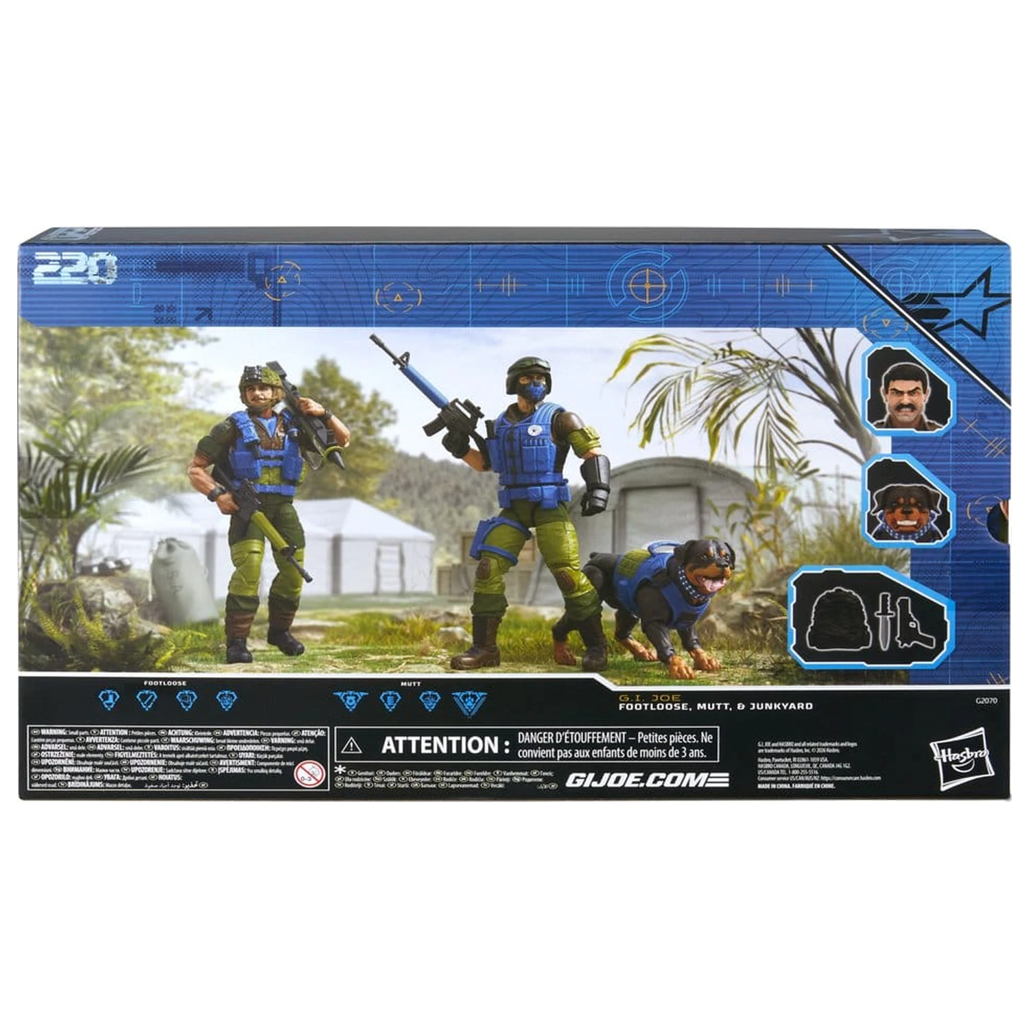 G.I. Joe Classified Series Akční figurka 3-Pack #220 Mad Marauders: Footloose & Mutt & Junkyard 15 cm fotografii produktu