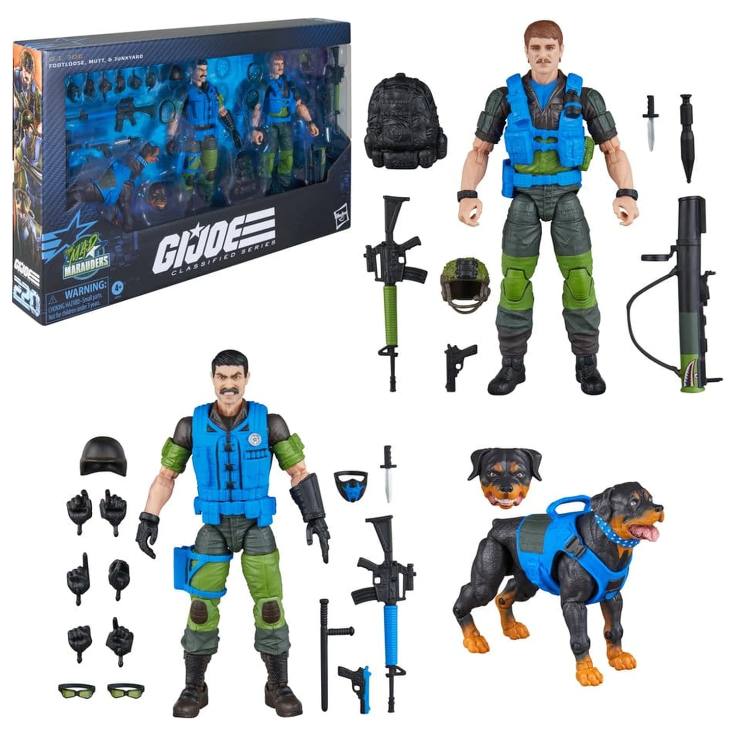 G.I. Joe Classified Series Akční figurka 3-Pack #220 Mad Marauders: Footloose & Mutt & Junkyard 15 cm fotografii produktu