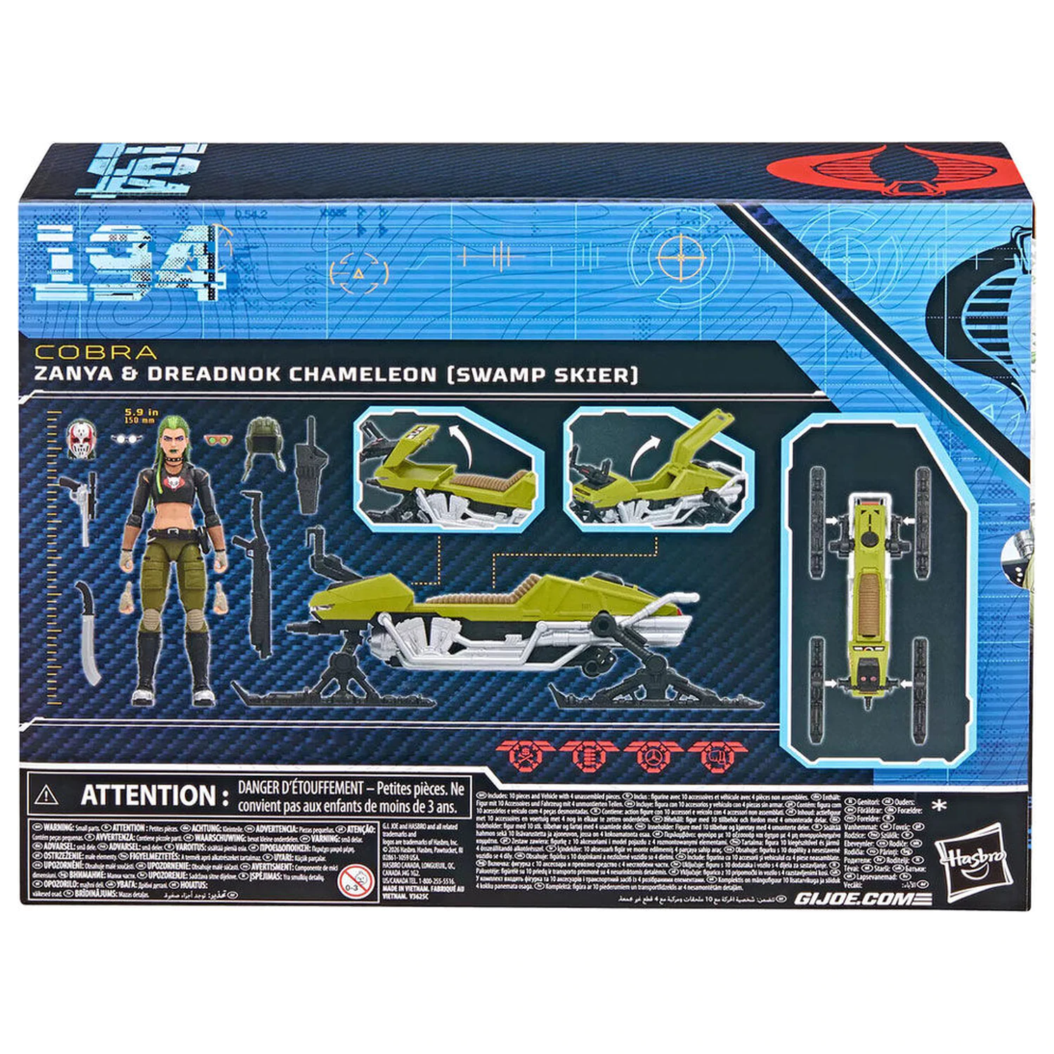 G.I. Joe Classified Series Cobra Zanya a Dreadnok Chameleon figurka 15cm fotografii produktu