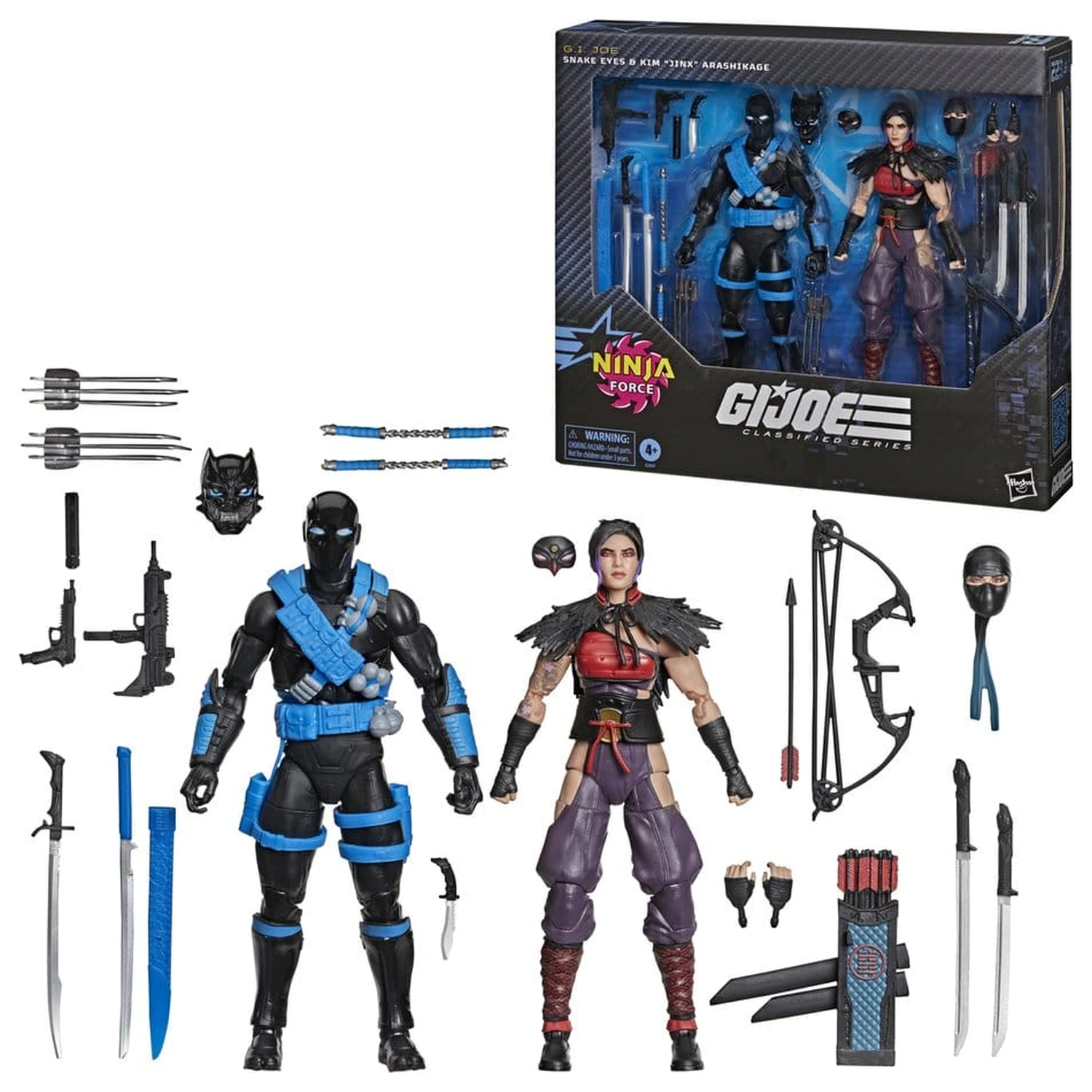 G.I. Joe Classified Series Akční figurka 2-balení Snake Eyes & Kim "Jinx" Arashikage 15 cm fotografii produktu
