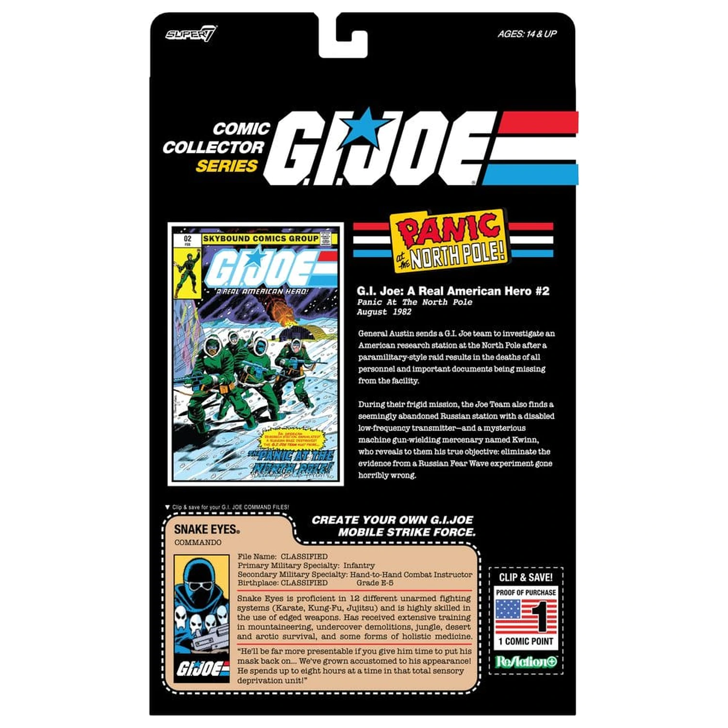 G.I. Joe ReAction+ akční figurka Snake Eyes (Skybound Comic Box Series, vydání #2) fotografii produktu