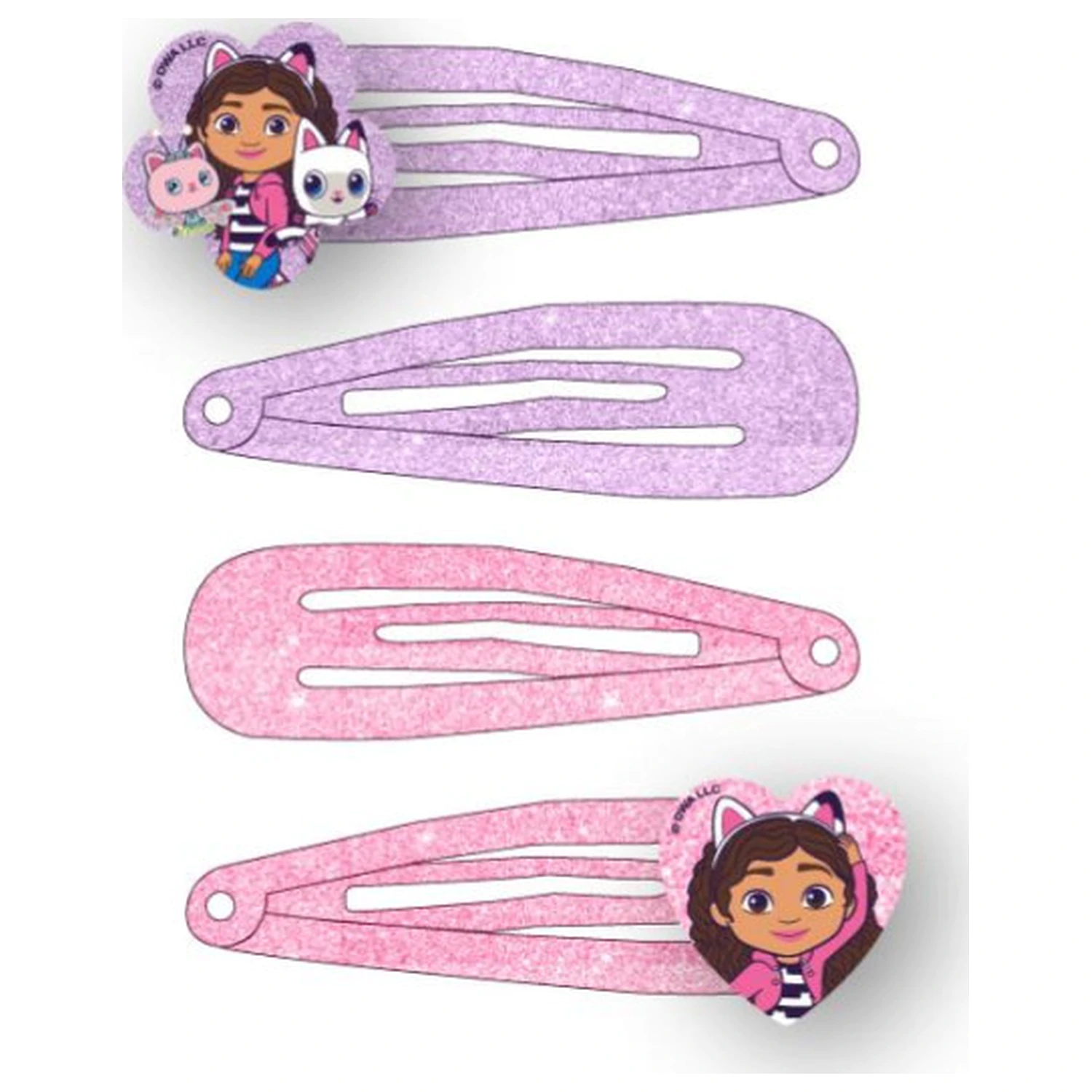 Gabi's Dollhouse Cat Adventures Sponky do vlasů, sada 4 ks fotografii produktu