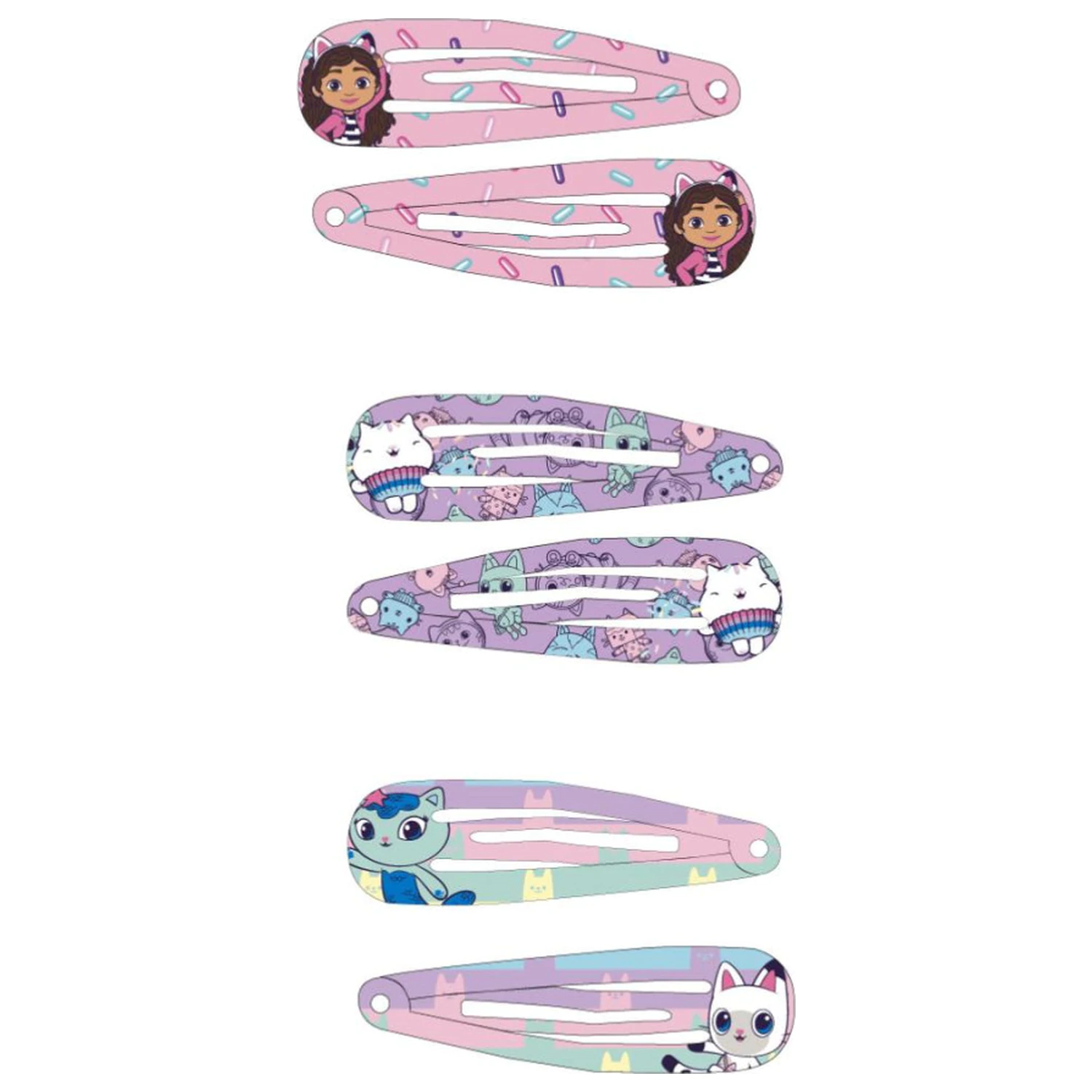Gabi's Dollhouse Cat Adventures Sponky do vlasů sada 6 kusů fotografii produktu