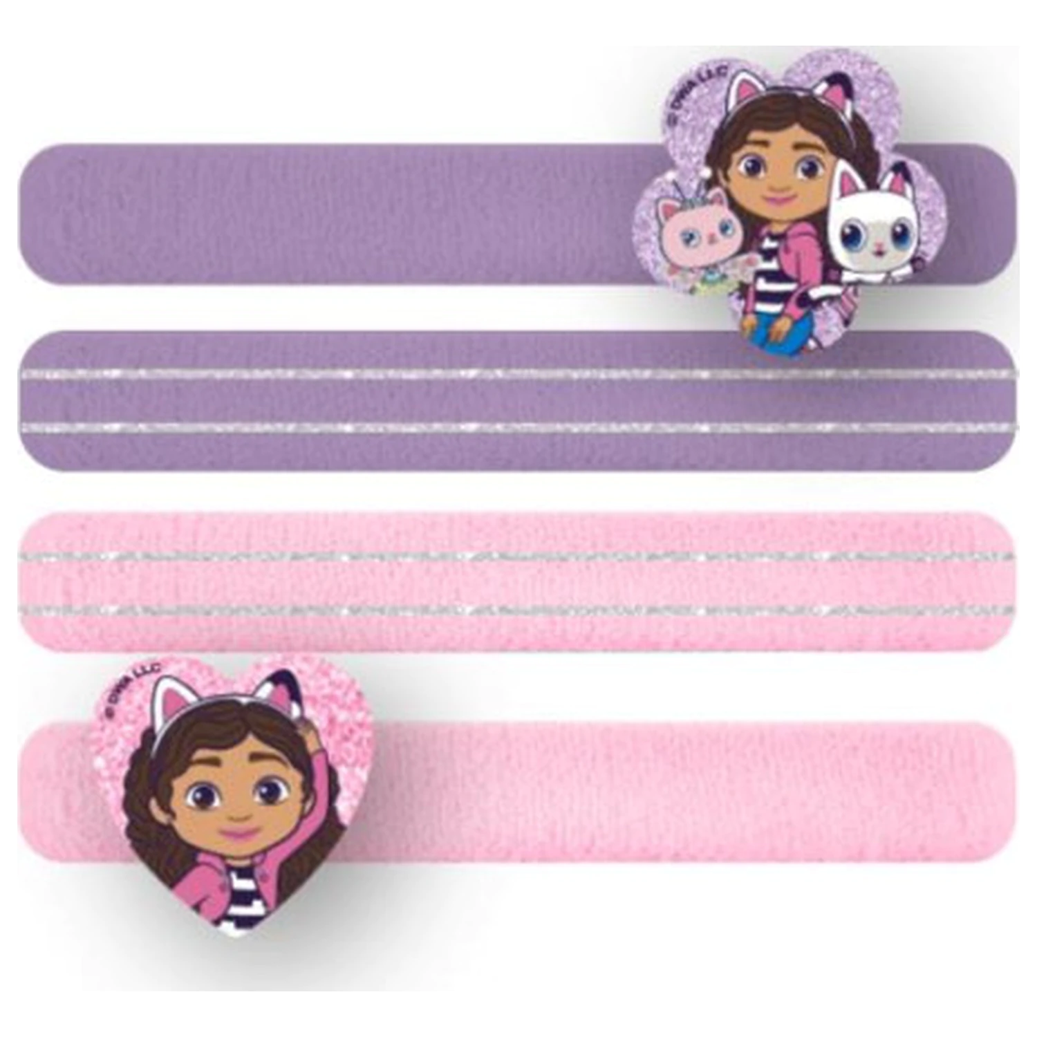 Gabi's Dollhouse Cat Adventures Gumičky do vlasů, sada 4 ks fotografii produktu