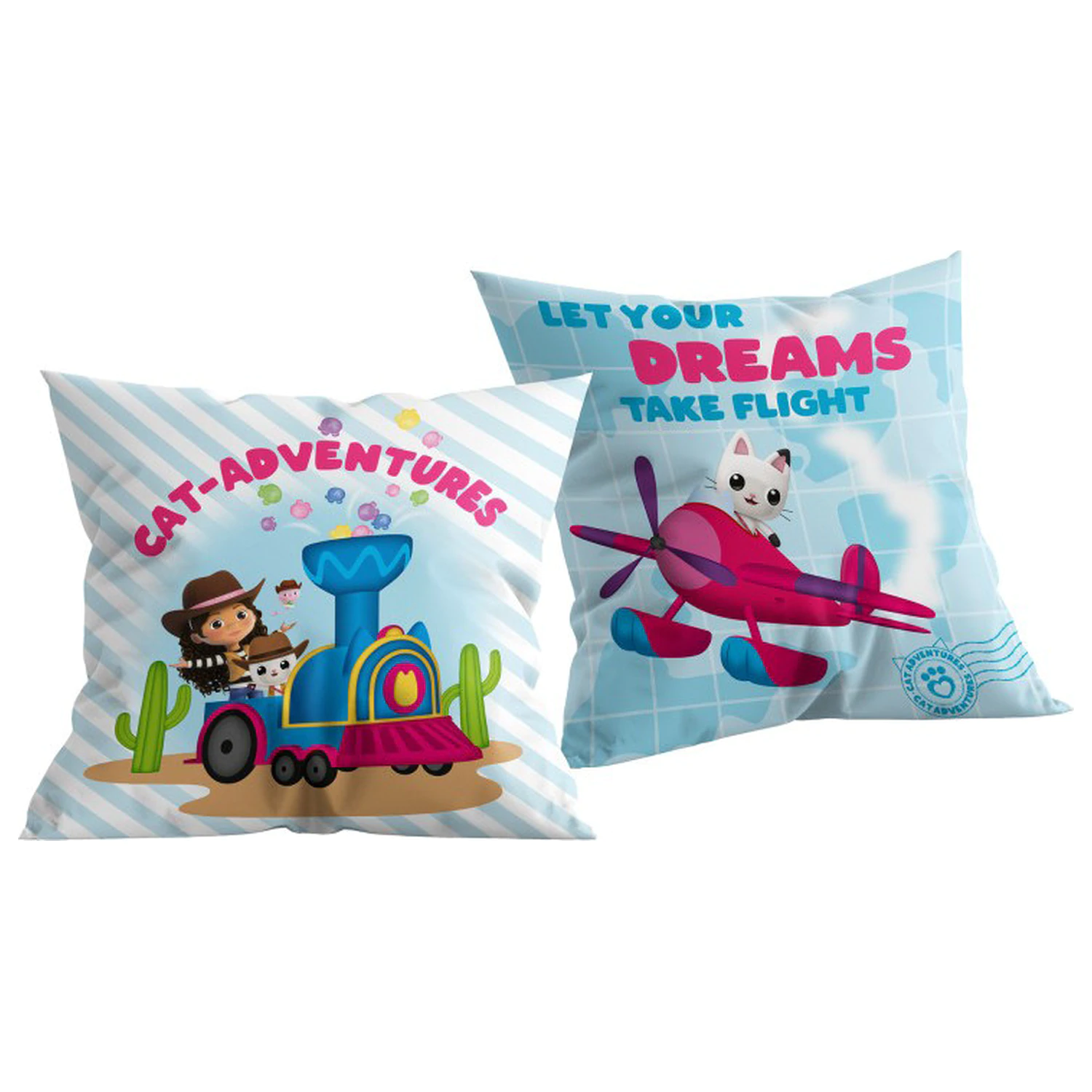 Gabi's Dollhouse Cat-Adventures cushion, dekorativní polštář fotografii produktu