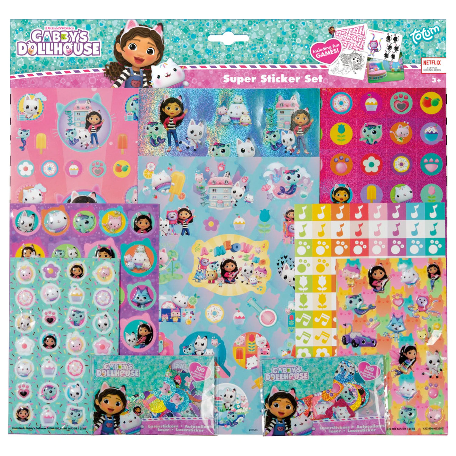 Gabby's Dollhouse Cats Super Sticker sada s hračkou fotografii produktu