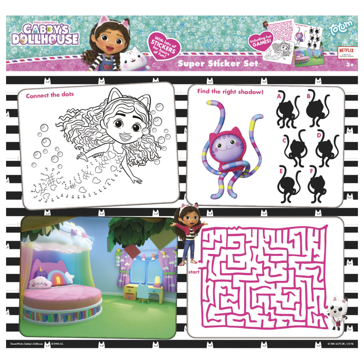 Gabby's Dollhouse Cats Super Sticker sada s hračkou fotografii produktu