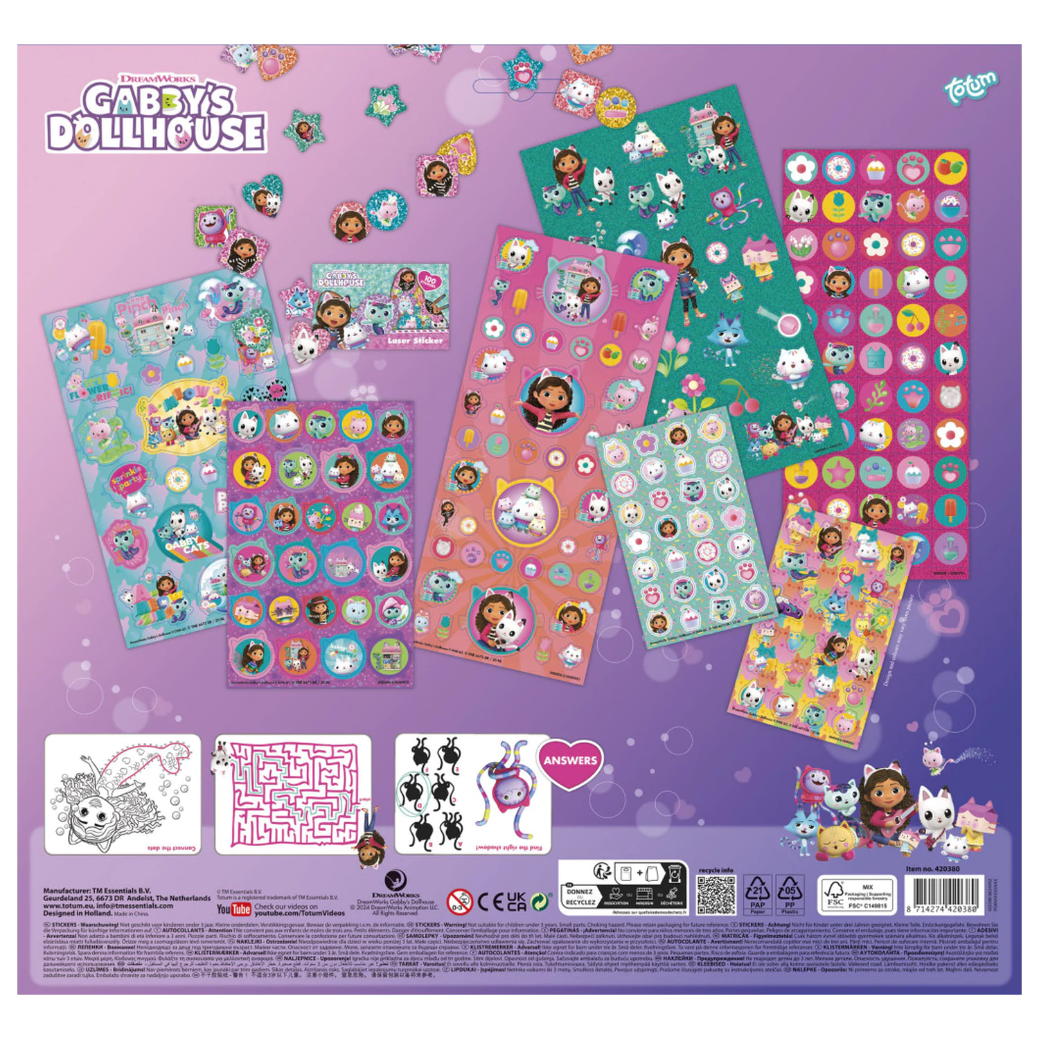 Gabby's Dollhouse Cats Super Sticker sada s hračkou fotografii produktu
