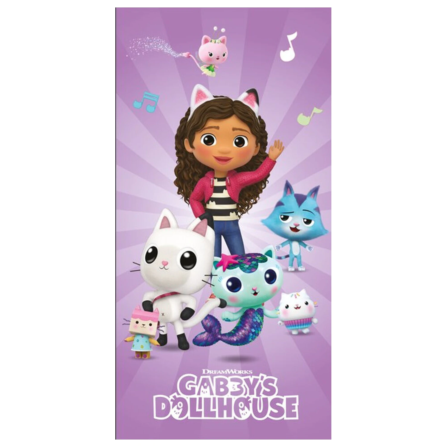 Gabbys Dollhouse mikro Vláknový plážový ručník fotografii produktu