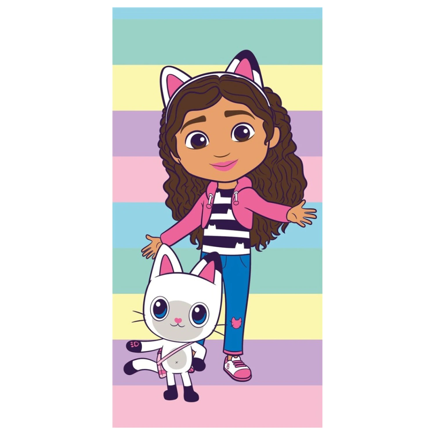 Gabi's Dollhouse Pastel Stripes ručník fotografii produktu