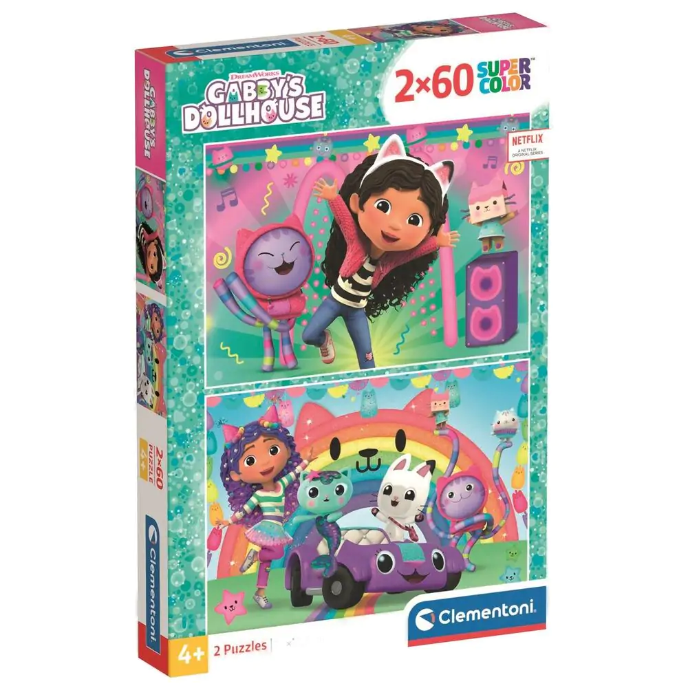 Gabbys Dollhouse puzzle 2x60 dílků fotografii produktu