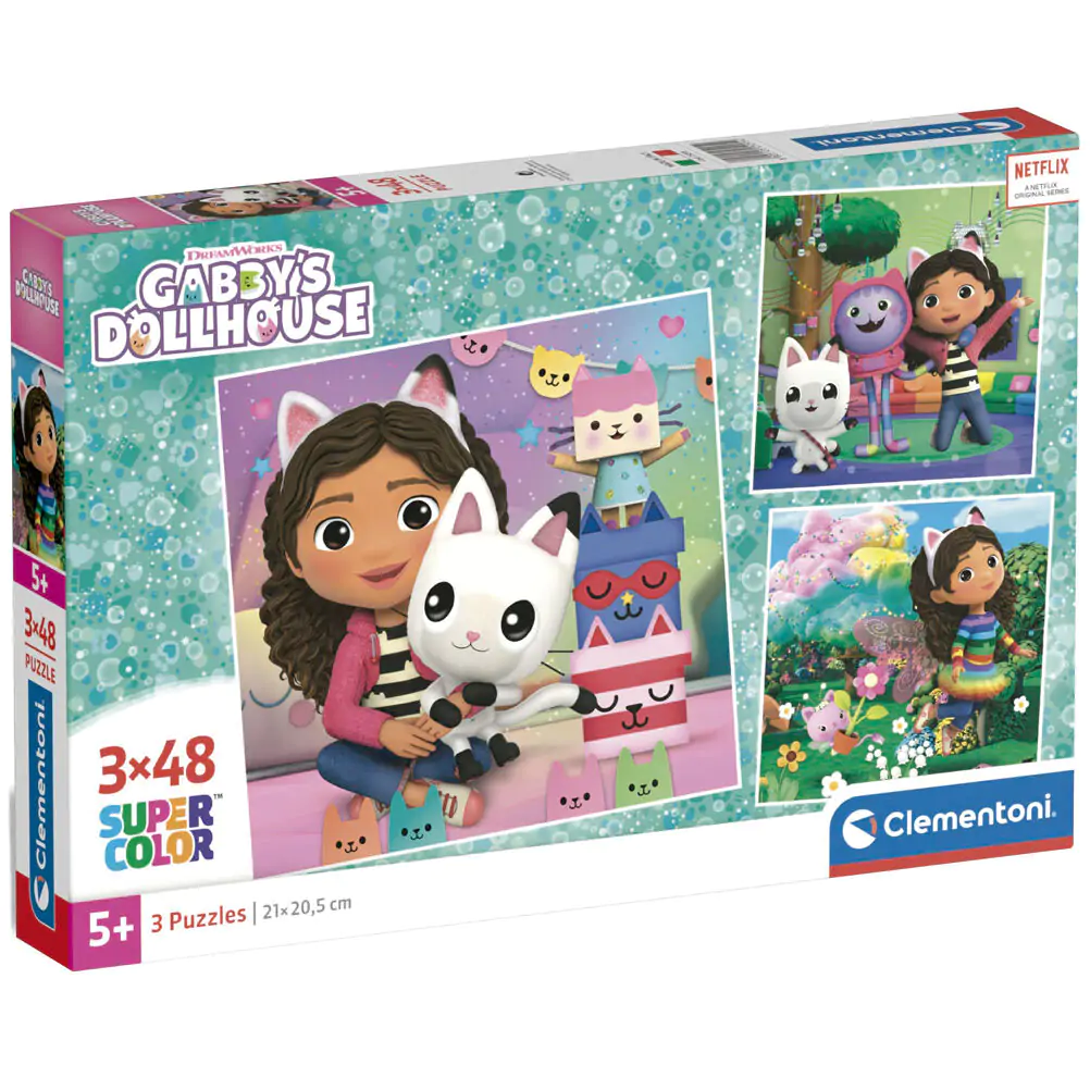 Gabbys Dollhouse puzzle 3x48 dílků fotografii produktu