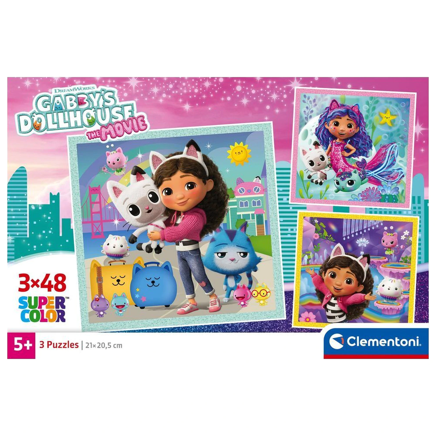 Gabbys Dollhouse puzzle 3x48 dílků fotografii produktu