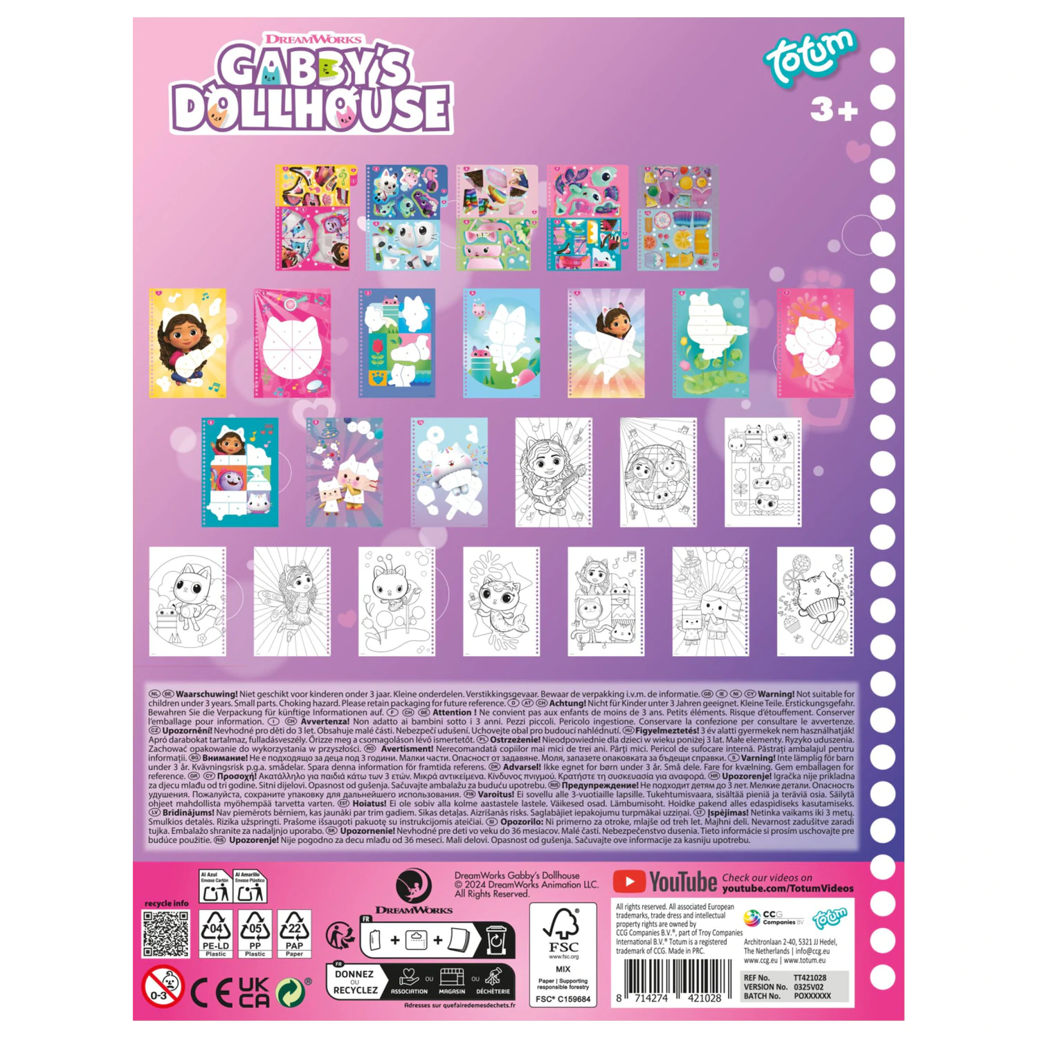 Gabi's Dollhouse Sprinkle Party Puzzle Samolepky a omalovánky Set fotografii produktu
