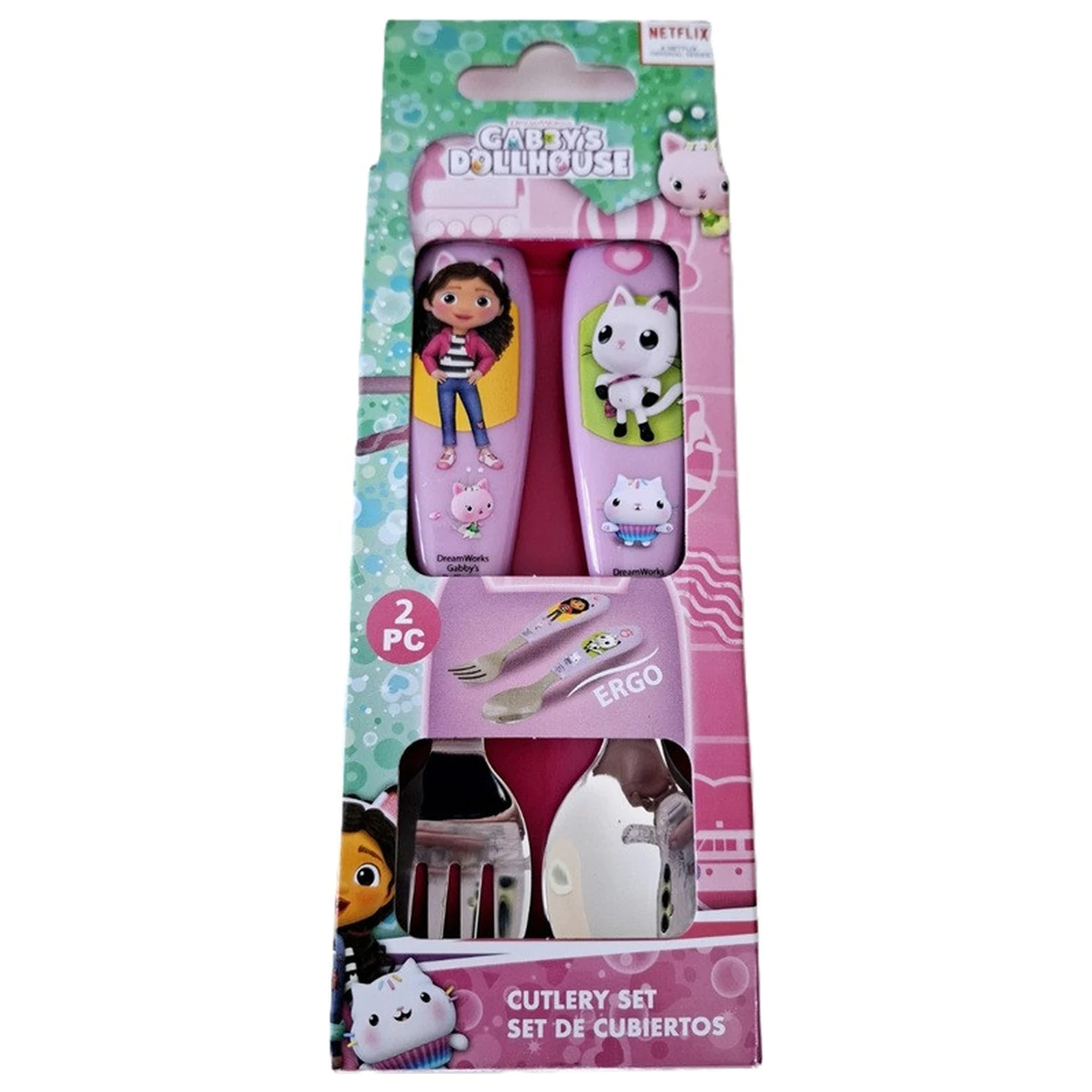 Gabi's Dollhouse Wonderland kovový Ergo jídelní příbor – 2 kusy fotografii produktu