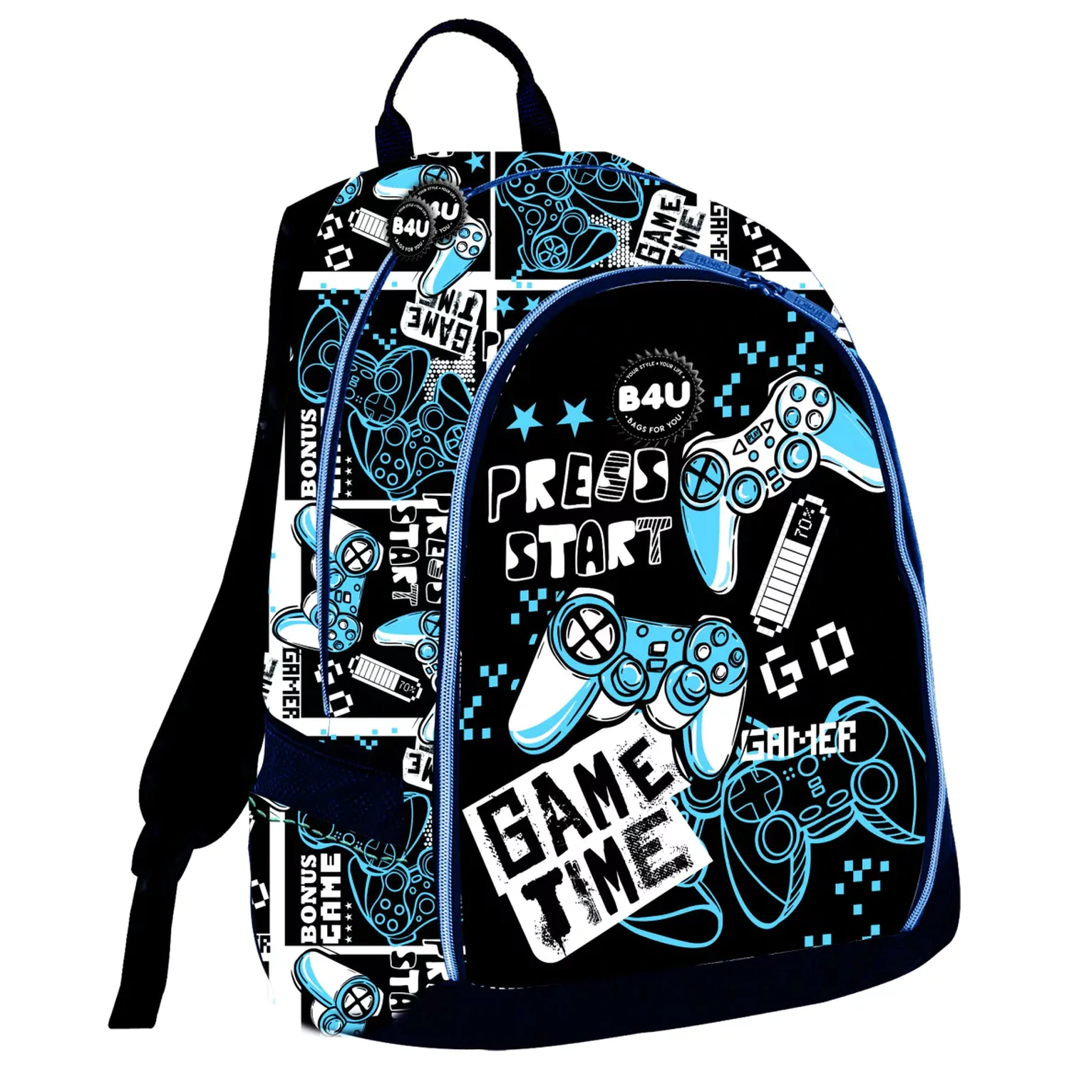 Gamer Press Start Školní Batoh, Brašna 43 cm fotografii produktu