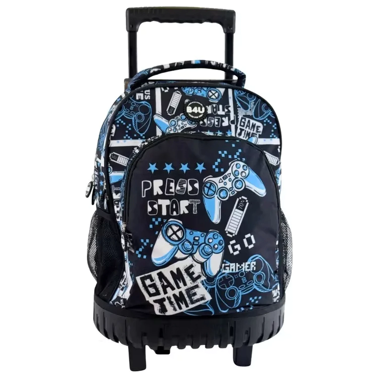 Gamer Press Start Prémiová školní taška na kolečkách, 44 cm fotografii produktu