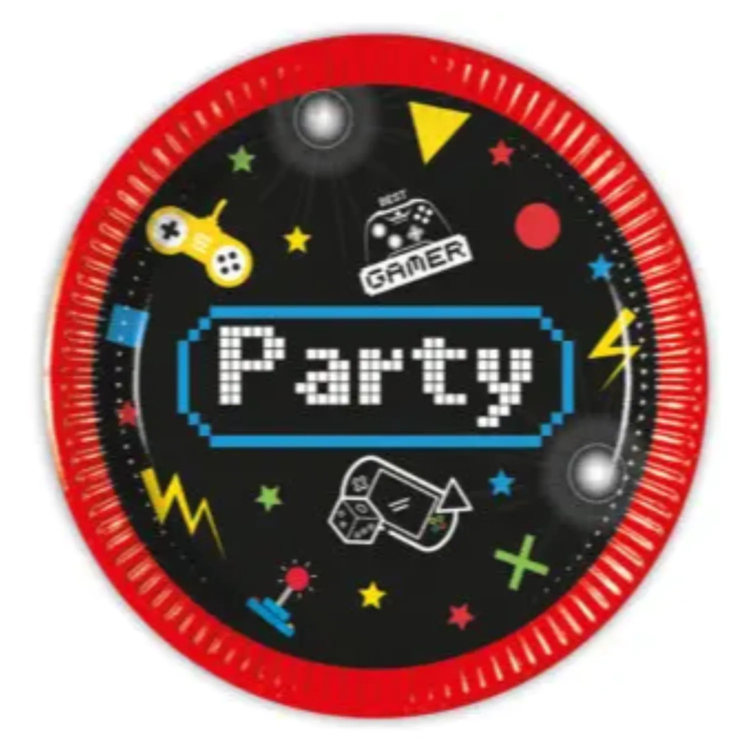 Gaming Party papírové talíře 8 ks 20 cm FSC fotografii produktu