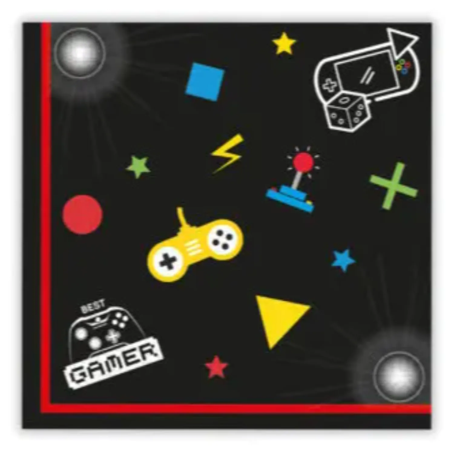 Gaming Party ubrousky 20 ks 33x33 cm FSC fotografii produktu