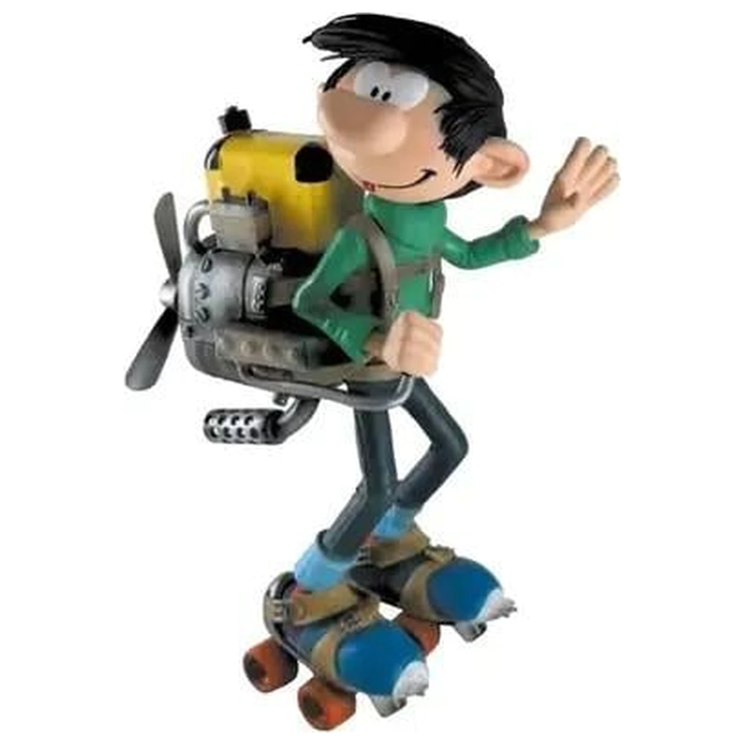 Gaston Lagaffe Motor na kolečkových bruslích Soška 18cm fotografii produktu
