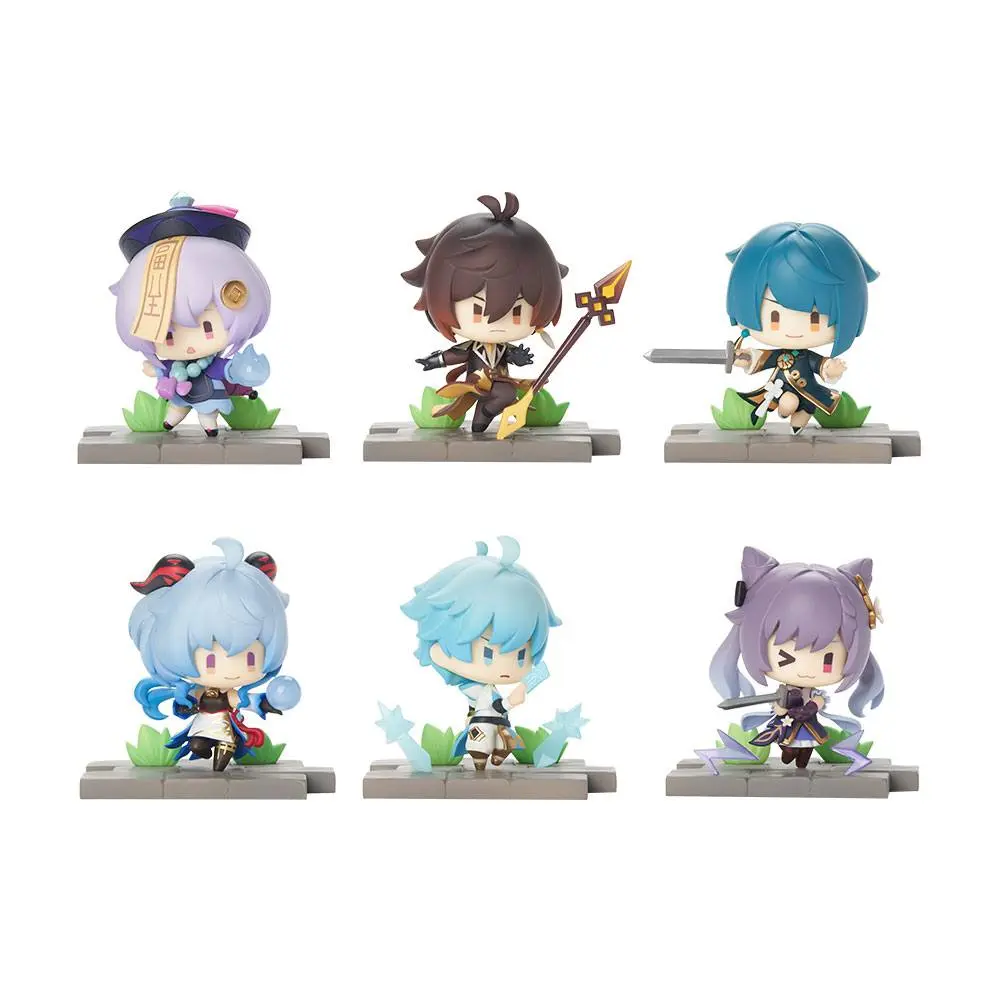 Genshin Impact Battle Scene Collection Mini Figurky 6-Pack Liyue Edition 6 cm fotografii produktu